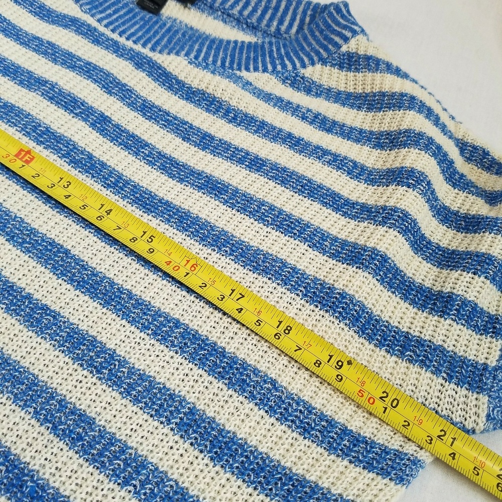 J. Crew Stripped Blue Lightweight Knit Sweater XXS - Picture 5 of 8